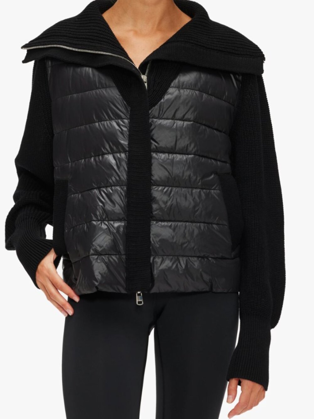 Varley Black Montrose Zip Through jacket